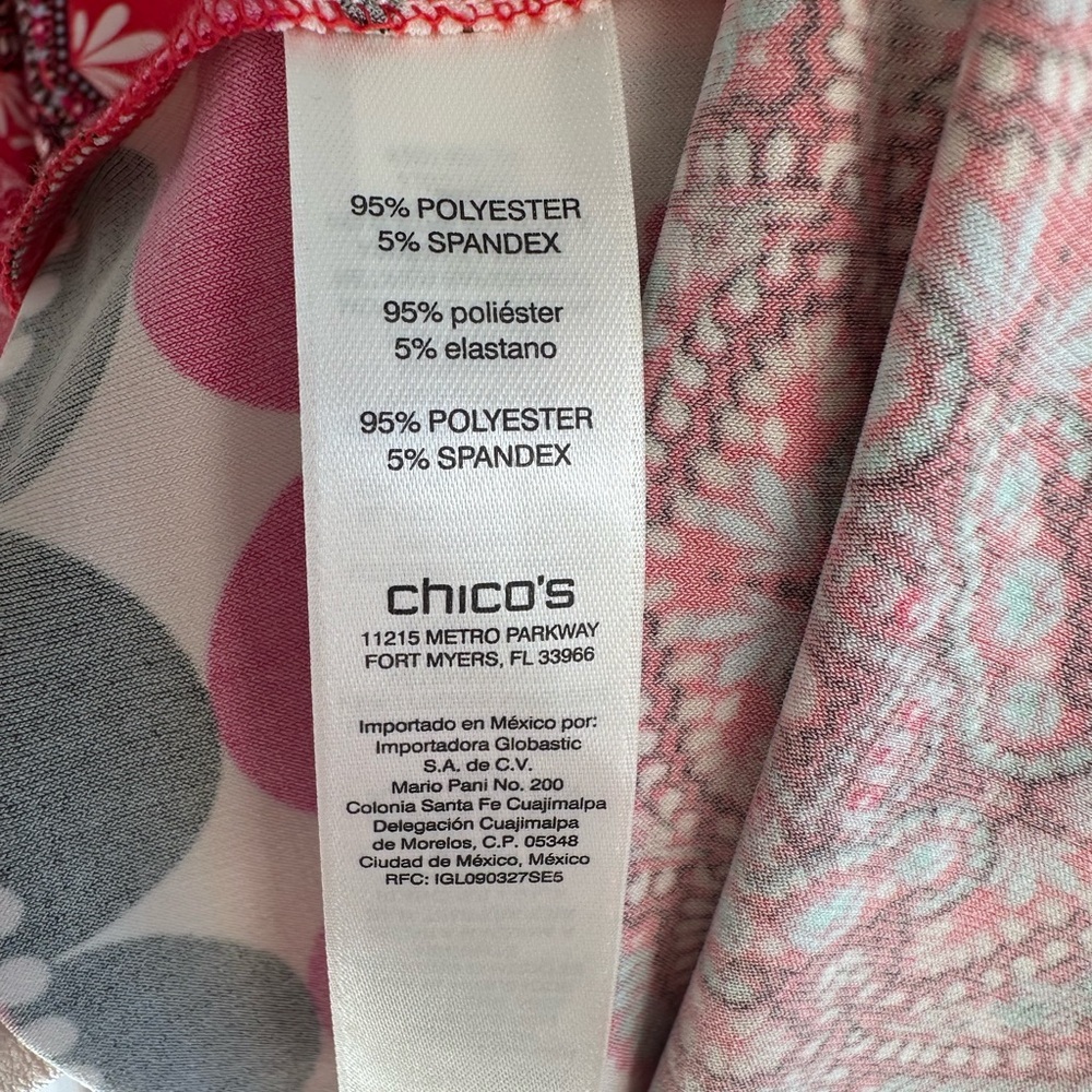 Womens Chico's Paisley Medallion Shift Dress EUC - Picture 5 of 7